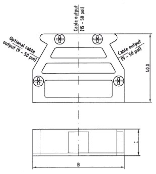 07 Hood Plastic Bracket With Sliding Lock and 3 Cable Outputs