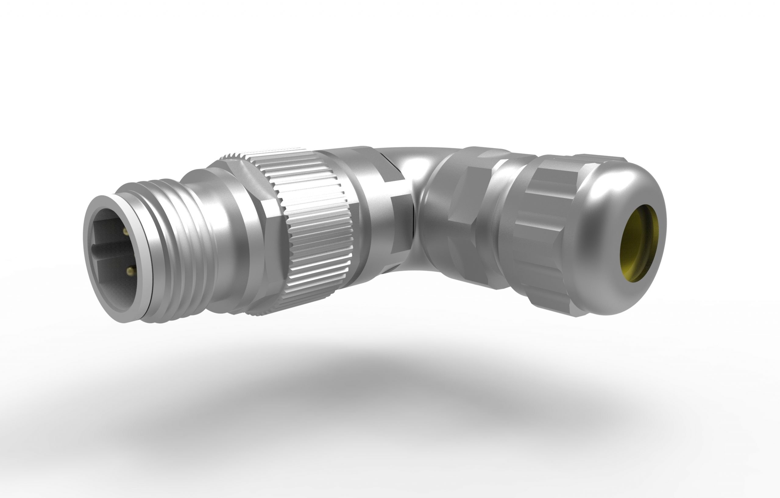M12 B-coded Profibus 90° with cable gland