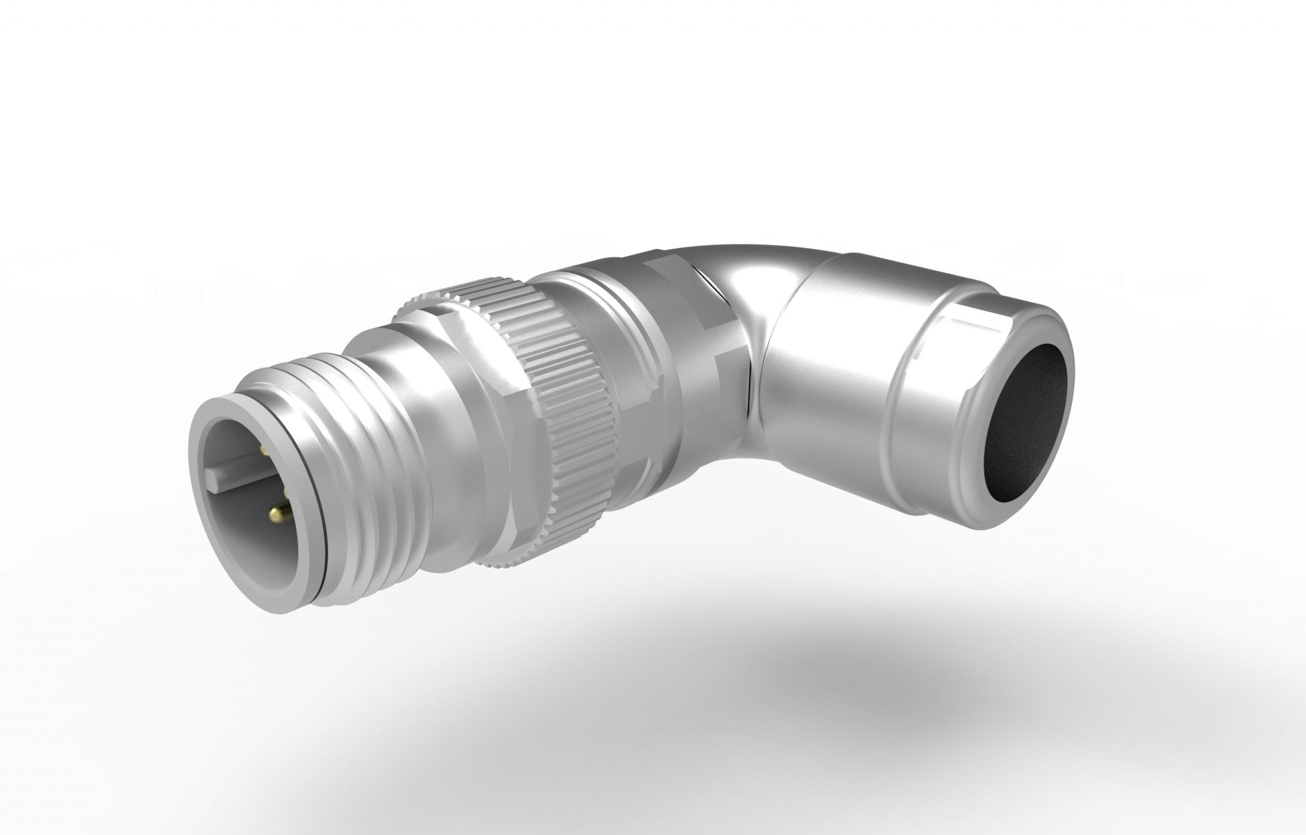 M12 Mini A-5 connector 90° cable gland