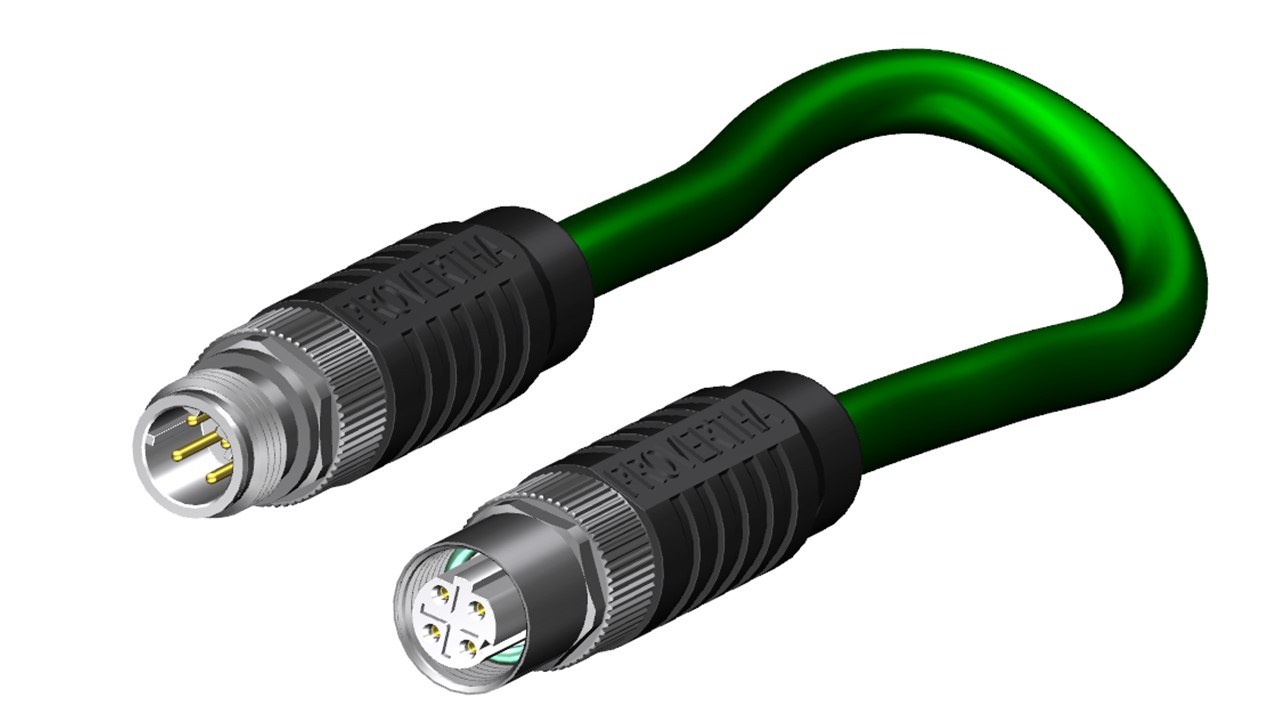 Overmolded Profinet M12 Cable assemblies
