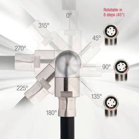 PROVERTHA introduces fully shielded 90 degree M12 cable connectors with eight cable outlet options - PROVERTHA Connector