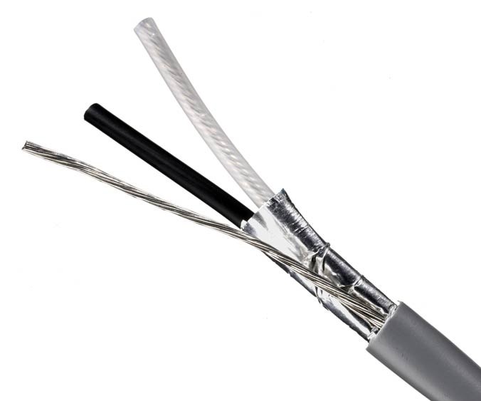 Quabbin Multiconductor PLTC|ITC, AWM 2464 – 14 AWG, 3 conductor, shielded, PVC, Chrome Gray
