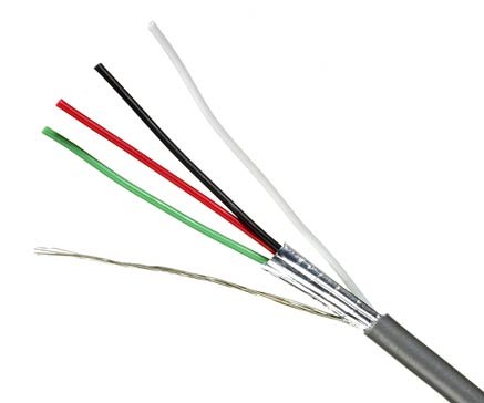 Quabbin Multipair Audio, Control & Computer Interconnect – 22 AWG, 2 pair, unshielded with shielded pairs, PVC, Chro