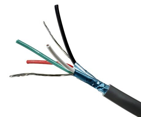 Quabbin Multipair Data & Computer Interconnect, AWM 2464 – 20 AWG, 2 pair, unshielded with shielded pairs, PVC, Chro