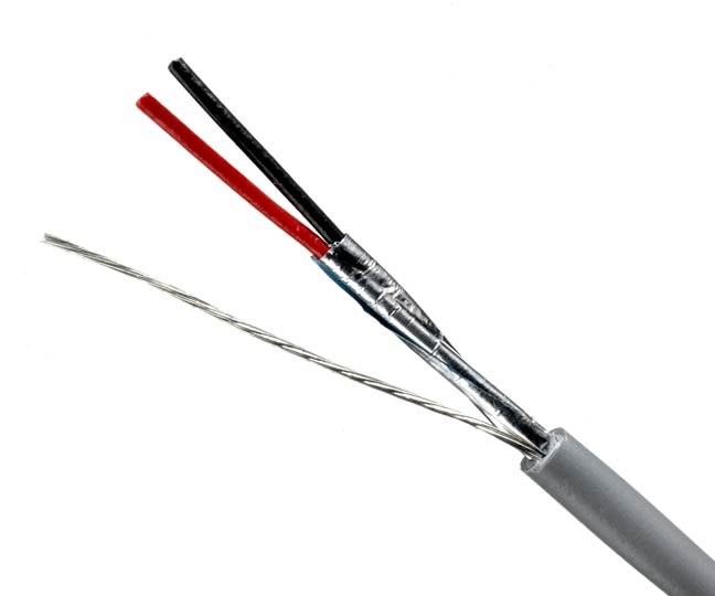 Quabbin Multipair PLTC, AWM 2464 – 22 AWG, 4 pair, shielded, PVC, Chrome Gray