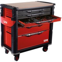 Servante 416-BXL extra-large 6 tiroirs + composition Maintenance industrielle en modules ABS