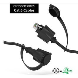 6ft Cat6 SSTP Industrial Outdoor Patch Cable with Dust Cap Black