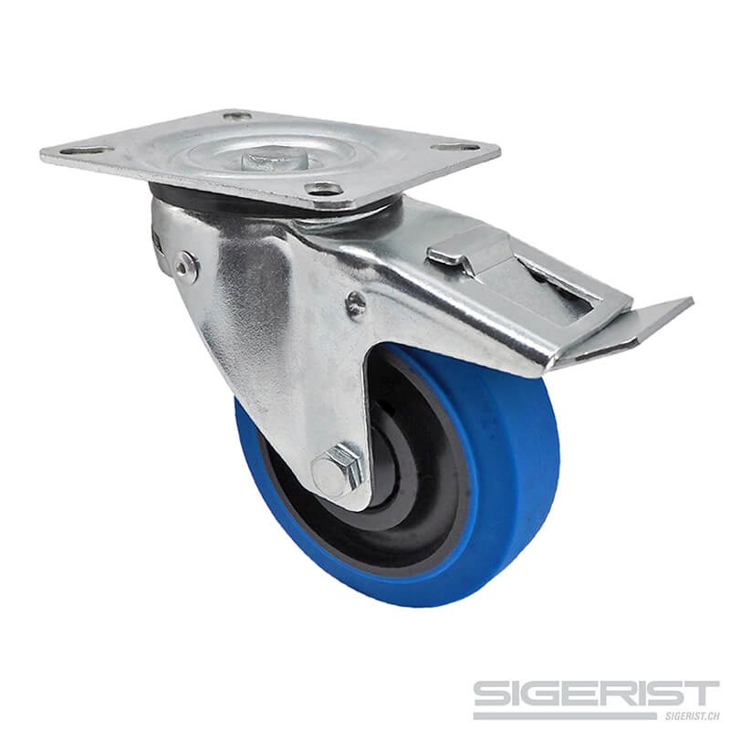 Blue Wheel: Lenkrolle mit Richtungsfeststeller — jetzt bestellen!