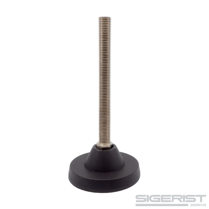 Stellfuss Edelstahl Durchmesser 123 mm mit Bodenbefestigung