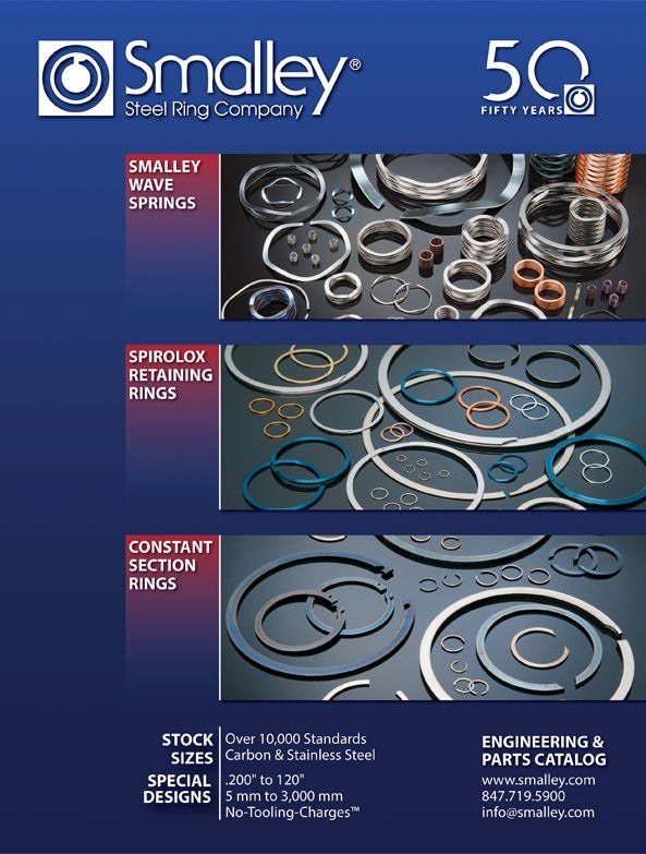 Smalley Releases New 2013 50th Anniversary Parts and Engineering Catalog