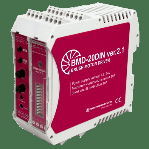 Brush DC motor controller BMD‑20DIN ver.2.1