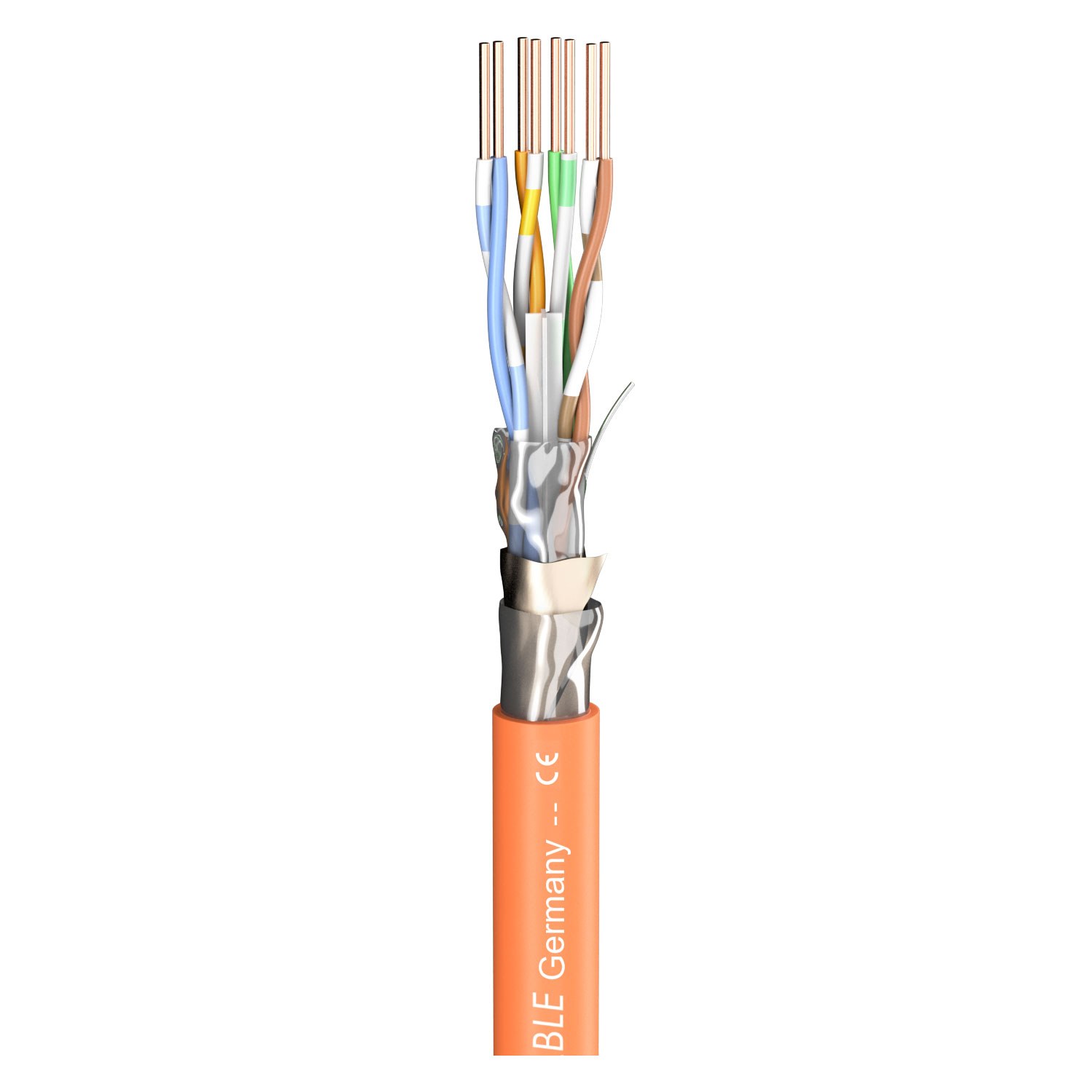 Cat.6a SC-Mercator CAT.6a CPR-Version; FRNC; orange, Ø 7,40 mm; Eca | 580-0465FC