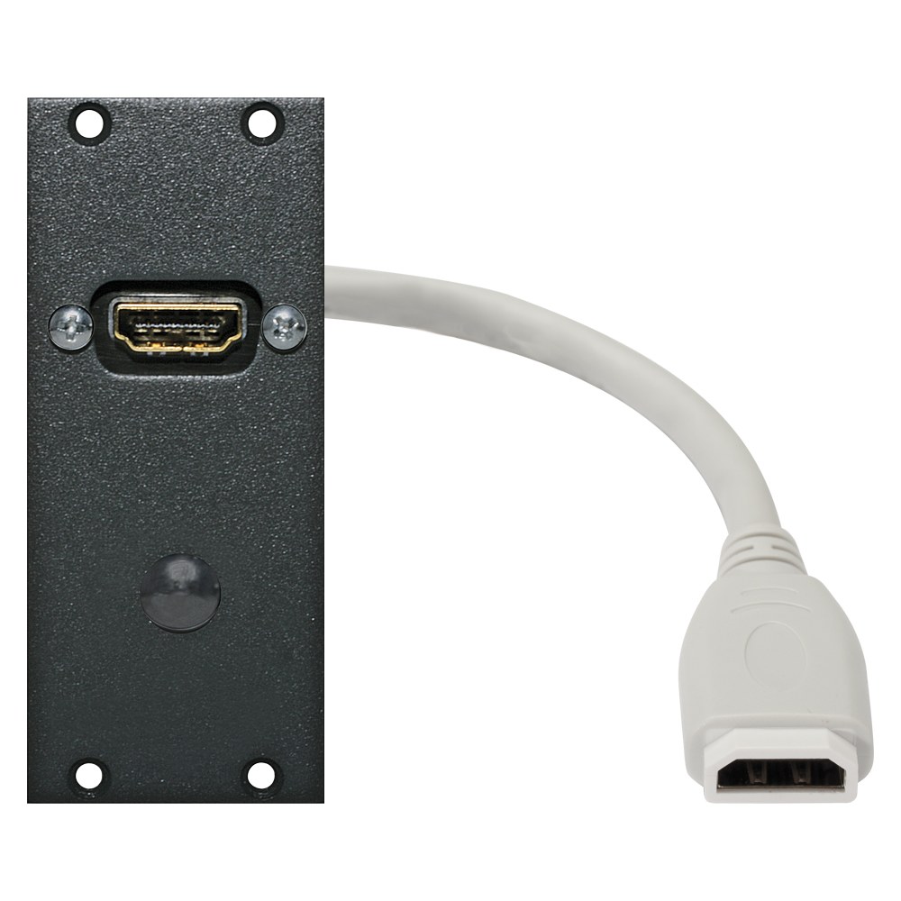 Connector Module HDMI female -> 0,15m cable HDMI female, 2 HE, 1 BE for SYS-series, colour: grey | SYC1-1158