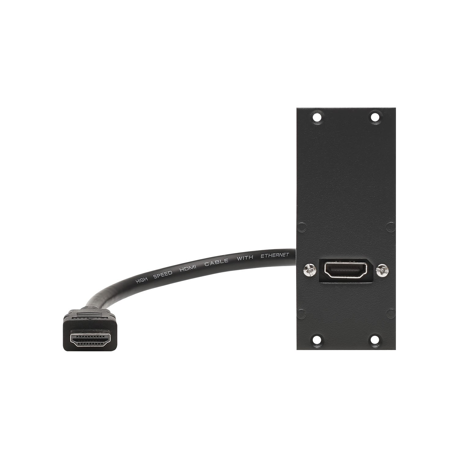 Connector Module HDMI female —> HDMI male 0,30 m, 2 HE, 1 BE for SYS-series, colour: grey | SYC1-1160