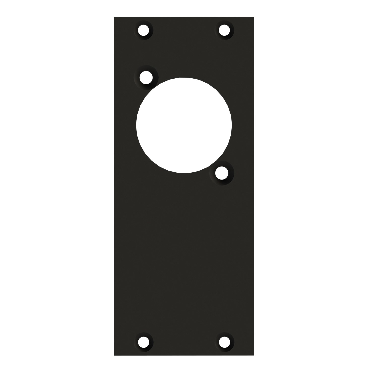 front panel 1 x D-hole, 2 HE, 1 BE for SYS-series, 2.5 mm galvanized steel sheet, colour: grey | SYFB21-1D0