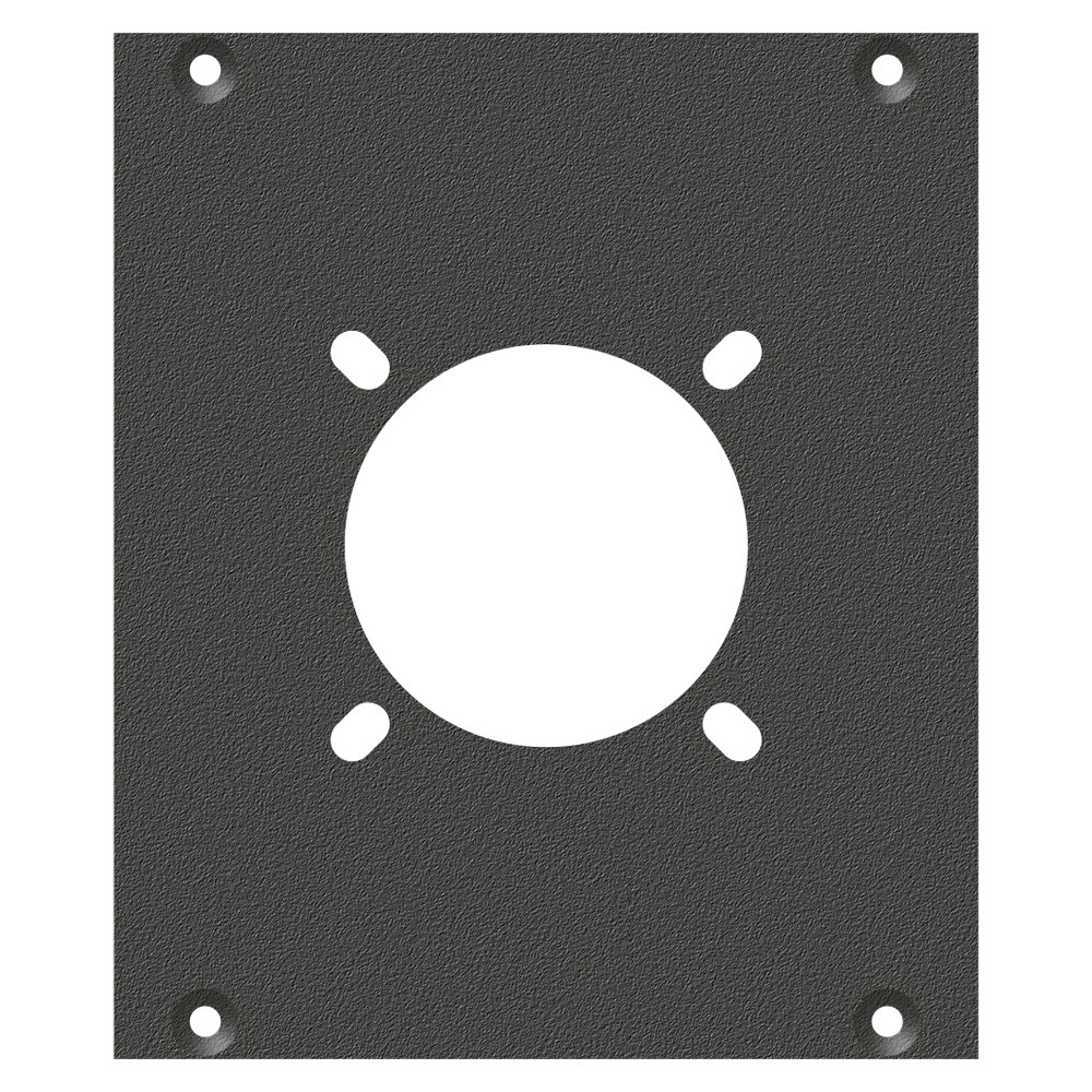 front panel Hole for NL4, NL8MPR, EP, LK08, 2 HE, 2 BE for SYS-series, Galvanized sheet steel, colour: grey