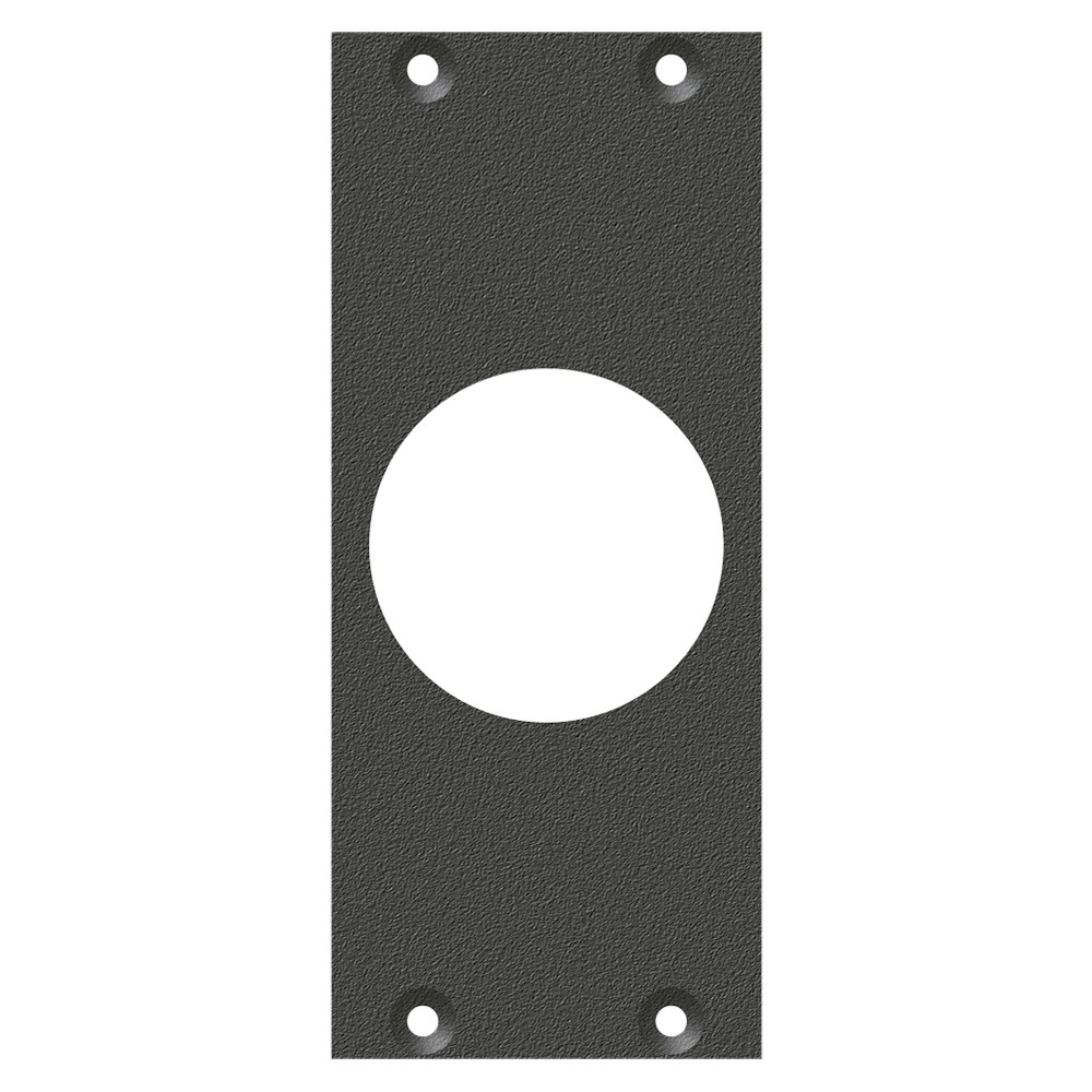 front panel PG21-Hole, 2 HE, 1 BE for SYS-series, Galvanized sheet steel, colour: grey