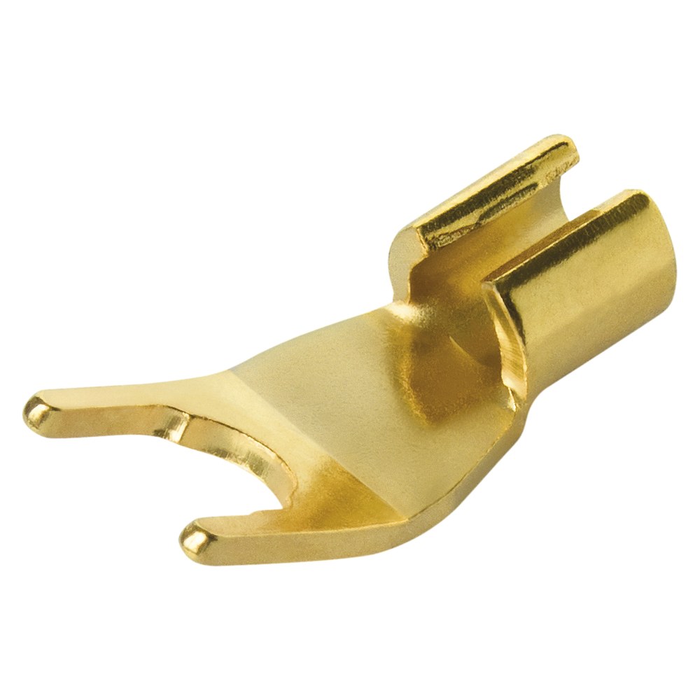 HICON Cable lug 30° angled, 1-pol , metal-, crimp-male connector, gold plated contact(s), angled, max. 8 mm², yellow