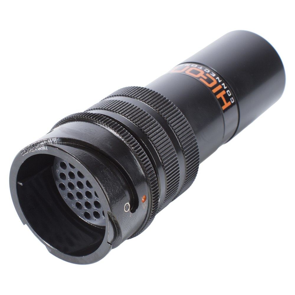 HICON Round LK, arrangement 28-21, size 16, 37-pole , metal-, Cable connector, Bajonet, black