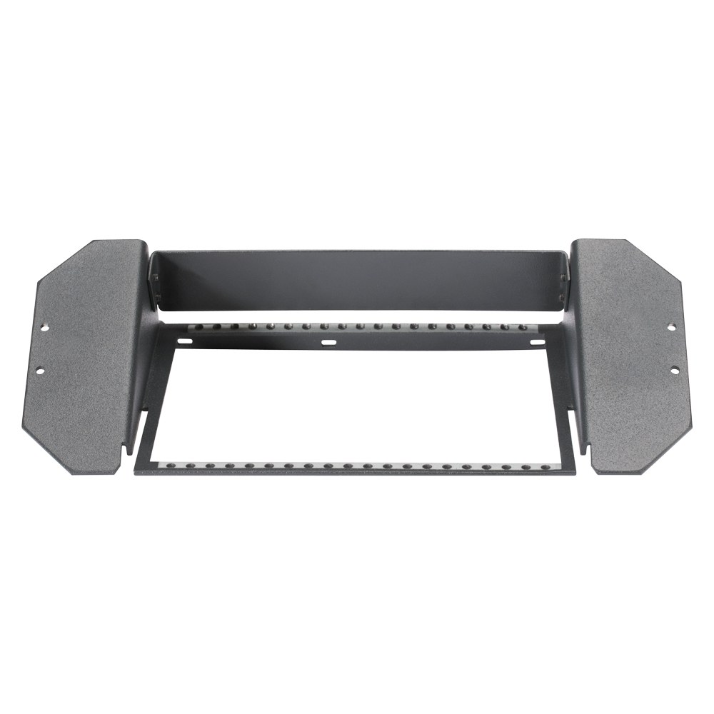 Mounting frame for floor tank , 2 HE, 3 BE for SYSBOXX-Module; with 25 front panel screws, colour: grey