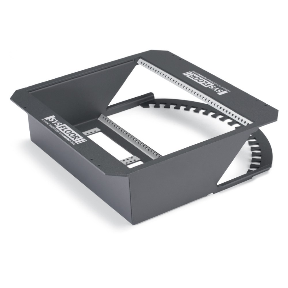 Mounting frame for floor tank , 2 HE, 6 BE for SYSBOXX-Module; With 50 front panel screws, colour: grey