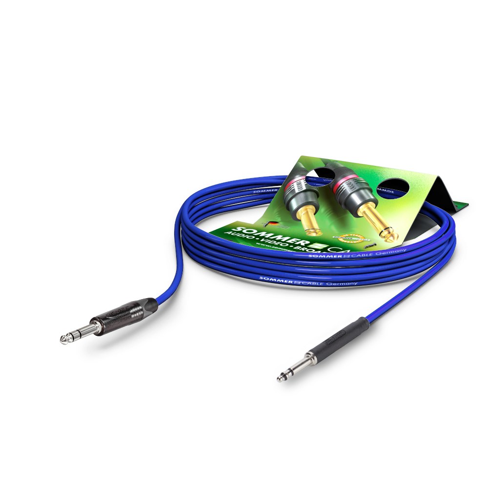 Patch cable, tt-phone SC-Goblin, 2 x 0,14 mm² | TT-Phone / Jack, NEUTRIK® | blue | 5,00m