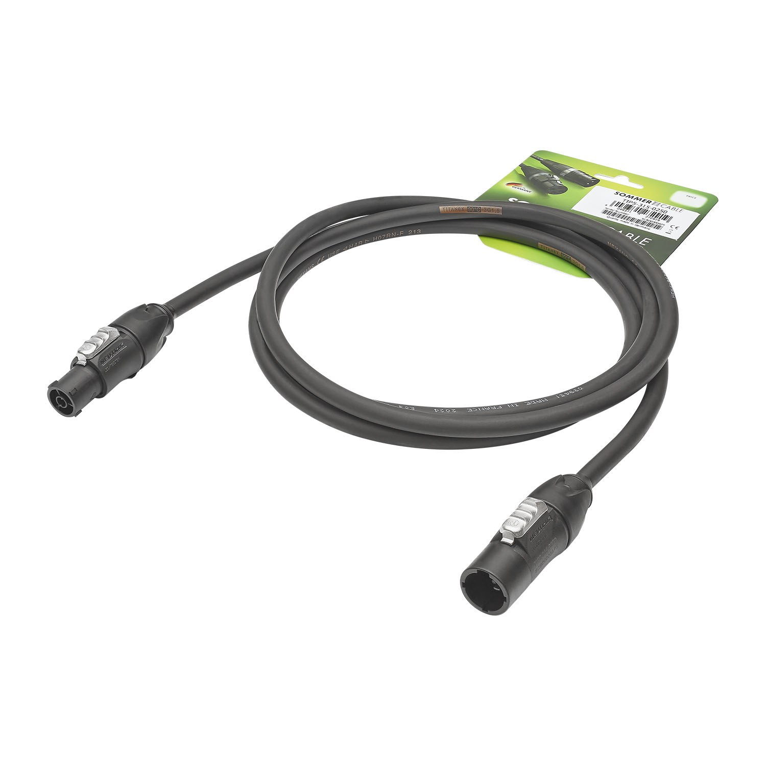 Power supply, 3 x 1,50 mm² | powerCON® / powerCON®, NEUTRIK® | 15,00m | D | TIP5-315-1500
