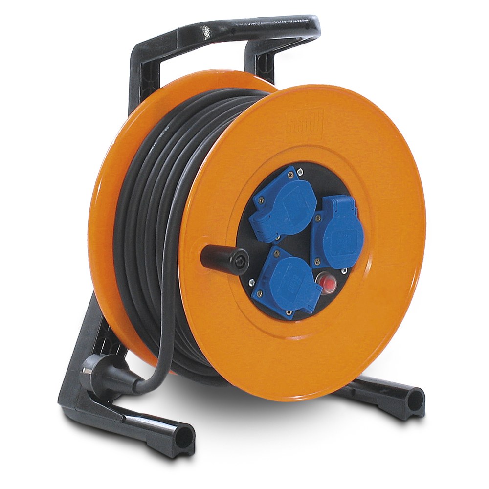 SCHILL Load cablereel, 3 machine sockets, cable length: 40 m, H07RN-F | IT266.MD3-4000