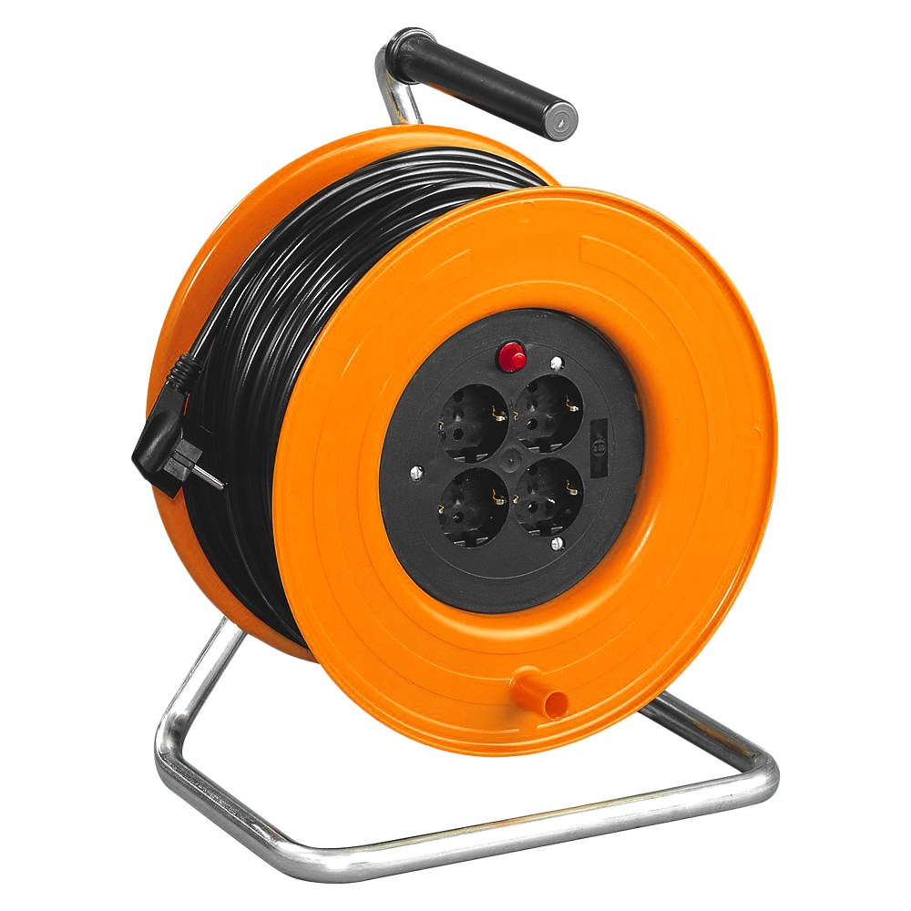 SCHILL Load cablereel, 4 machine sockets, cable length: 50 m, H05RR-F | IT280.S4-5000