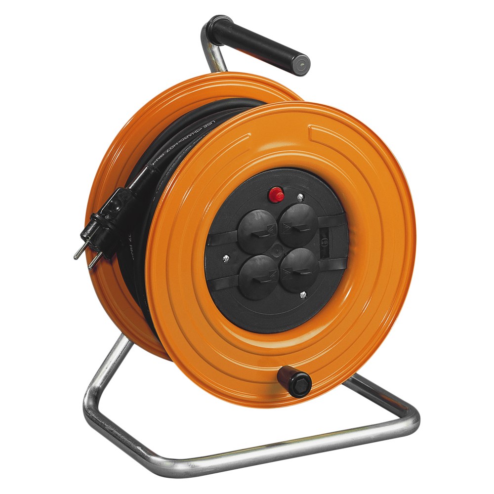 SCHILL Load cablereel, 4x Schuko with cover, cable length: 25 m, H05RN-F | HT280.TS4-2500