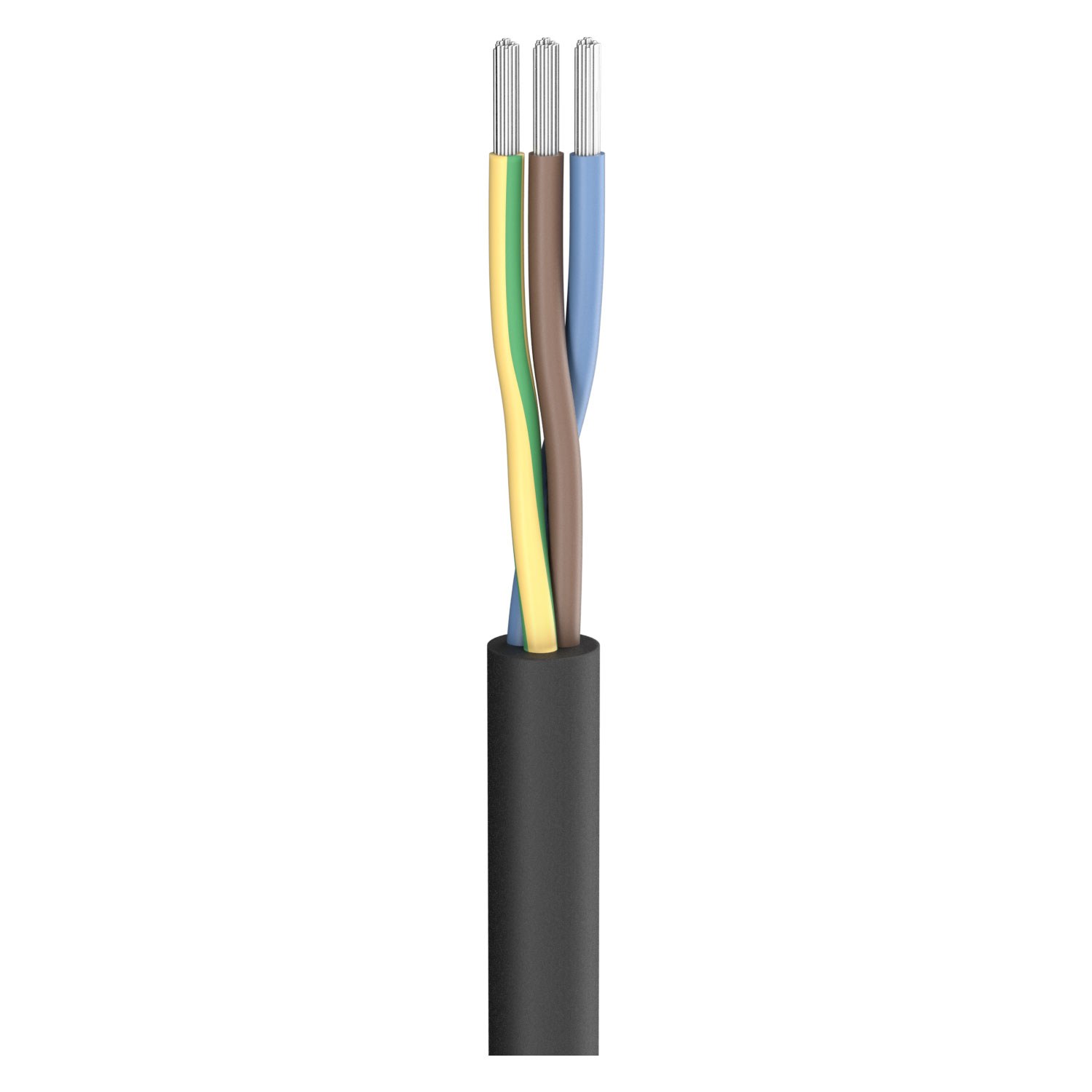 Silicone cable SC-Silcoflex; 3 x 1.50 mm²; Silicon, Ø 8,00 mm; black | 700-0401-0315