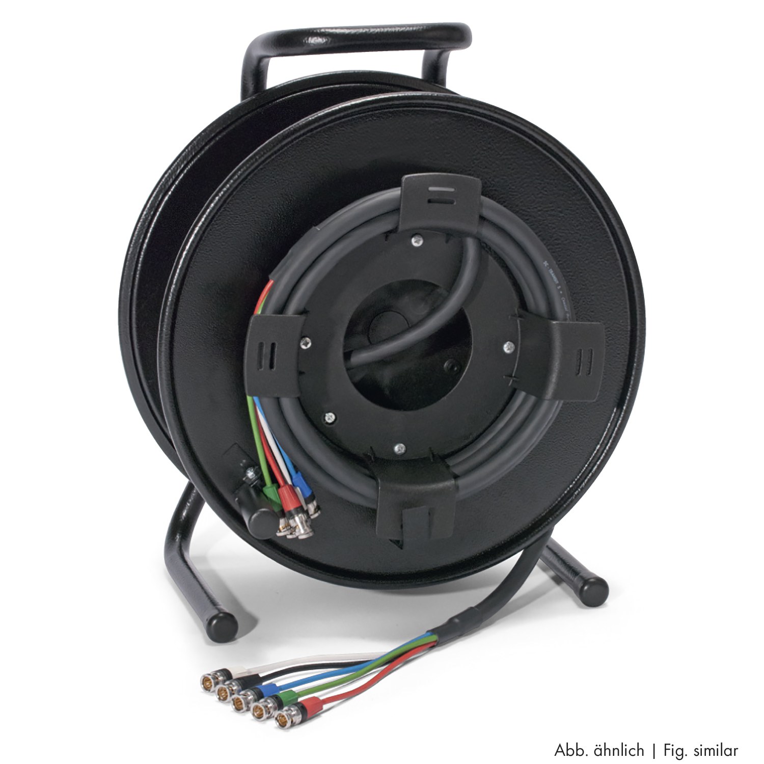 Sommer cable MADI Connection system , rearTWIST® BNC connector male; NEUTRIK®; on SCHILL HT series cable reel with auxil