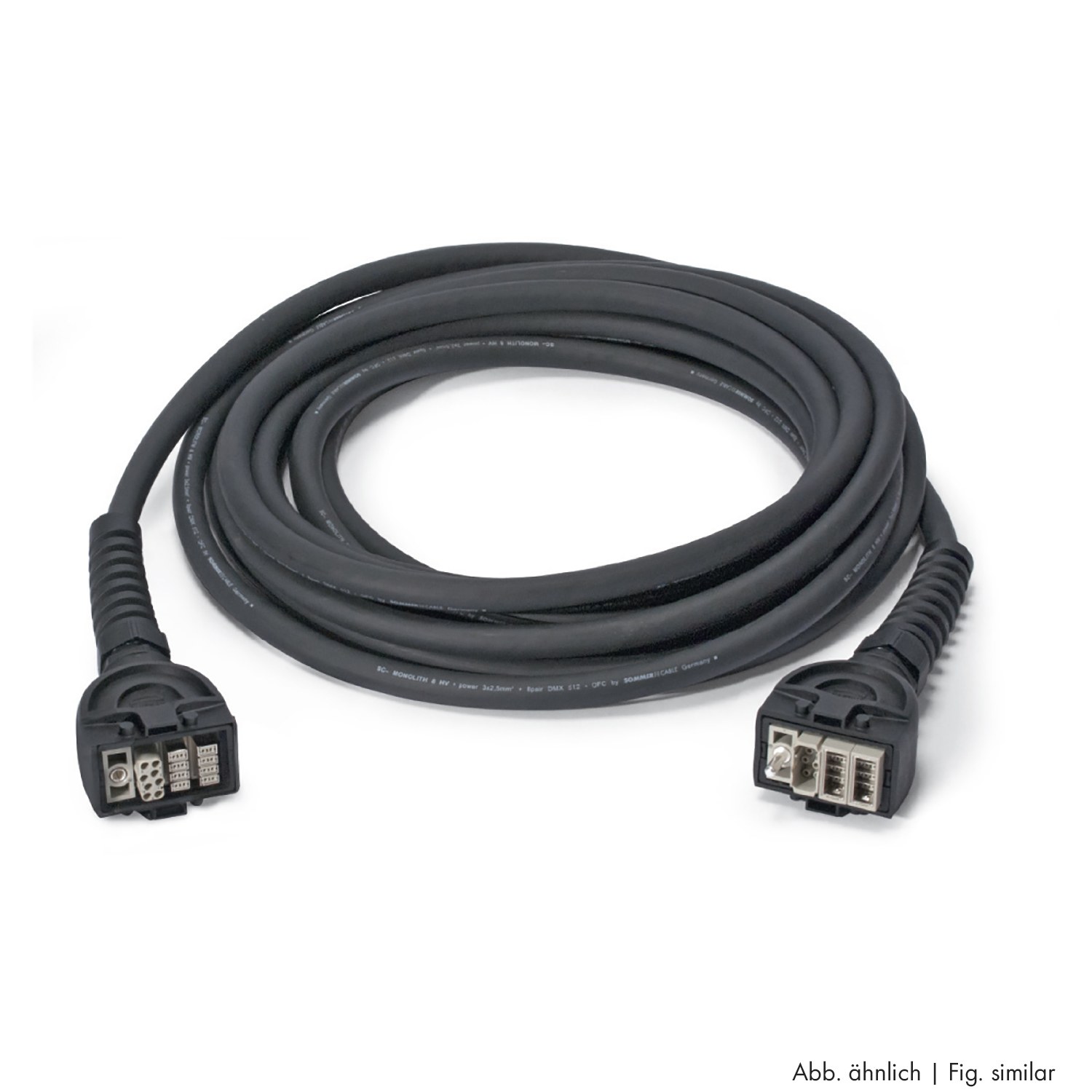 Sommer cable network / DMX & power system , HAN-ECO male, without clamp/HAN-ECO female, without clamps; HARTING | 02