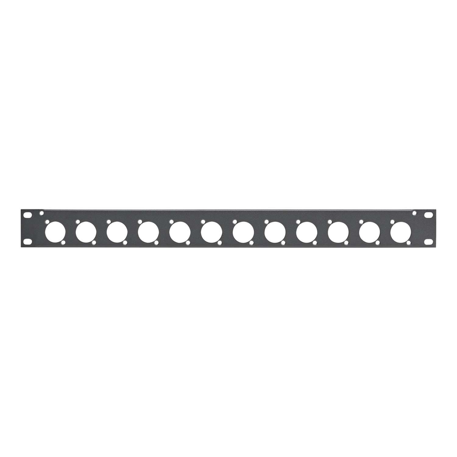 Sommer cable Rack panel, universal D series, 1 HE, 1 HE, Sheet steel, tin-plated 1.5mm, grey