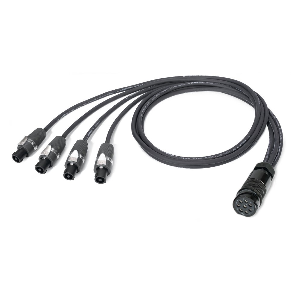 Sommer cable Speaker System , speakON® 4-pole/LK 8-pole female; NEUTRIK®/HICON | black | 2,50m