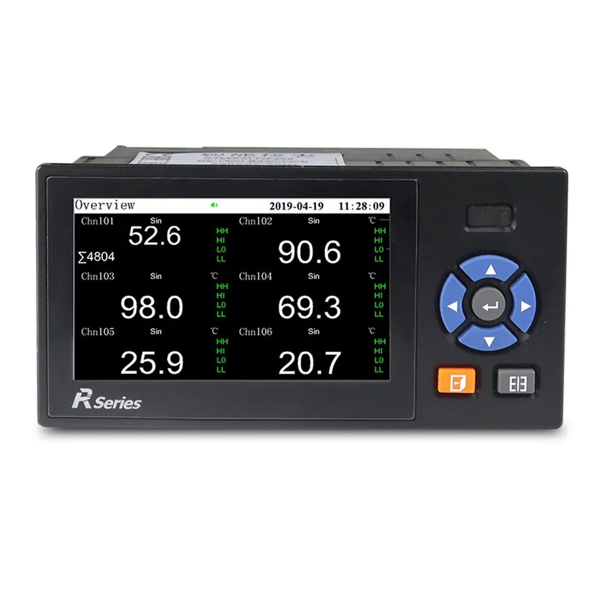 6 Channel Multi-Parameter Data Logger | Temperature RTD Pressure 4-20mA 0-5V Voltage with RS485