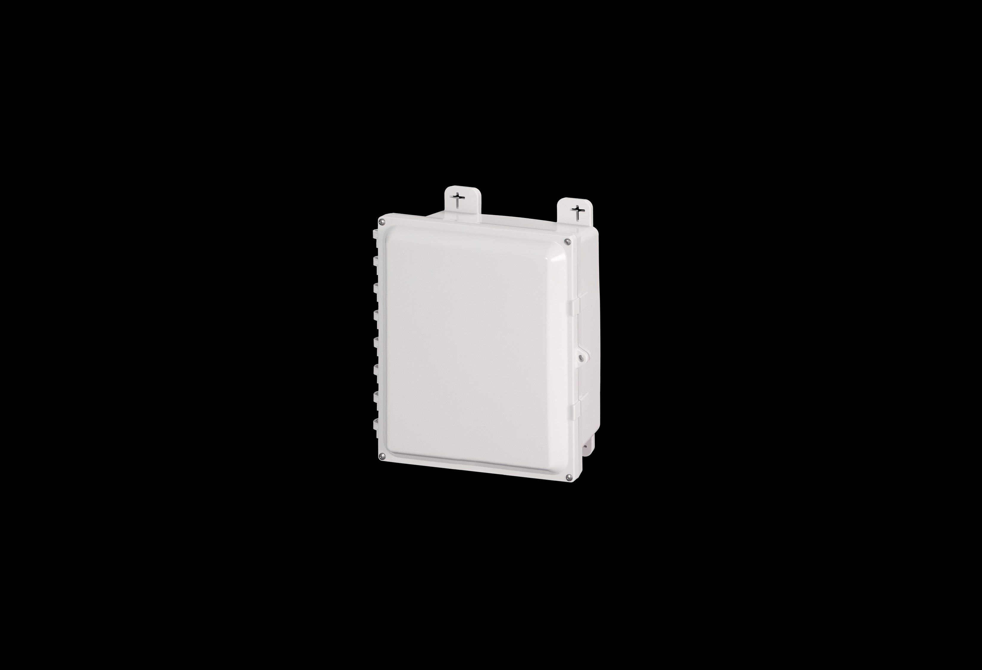 Polycarbonate Low Profile Enclosure 12 x 10 x 4 Inches PolySlim™ Series HW Opaque Screw Down Cover without Latches cULus