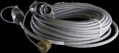 Male to Female Military Style Cable, 6-Pin, 23m