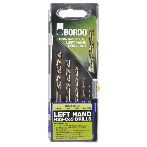 2005-S1, Bordo HSS-Co5 (Cobalt) Left Hand Jobber Drill Set