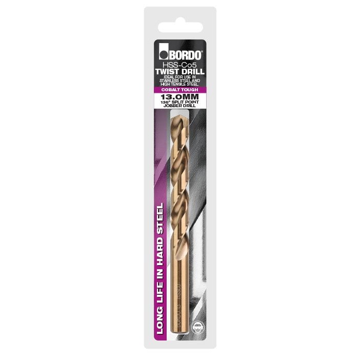2011-12.00S, 12mm, Bordo HSS Cobalt Jobber Drill