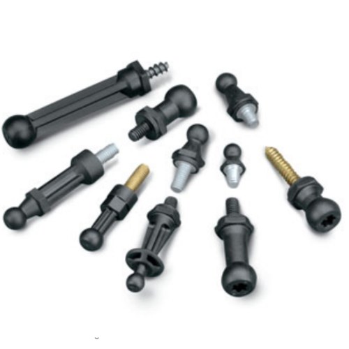 4039 015 0602, 7mm Diameter with M6 External Thread, SNAPLOC® Ball Stud, Metal/Plastic