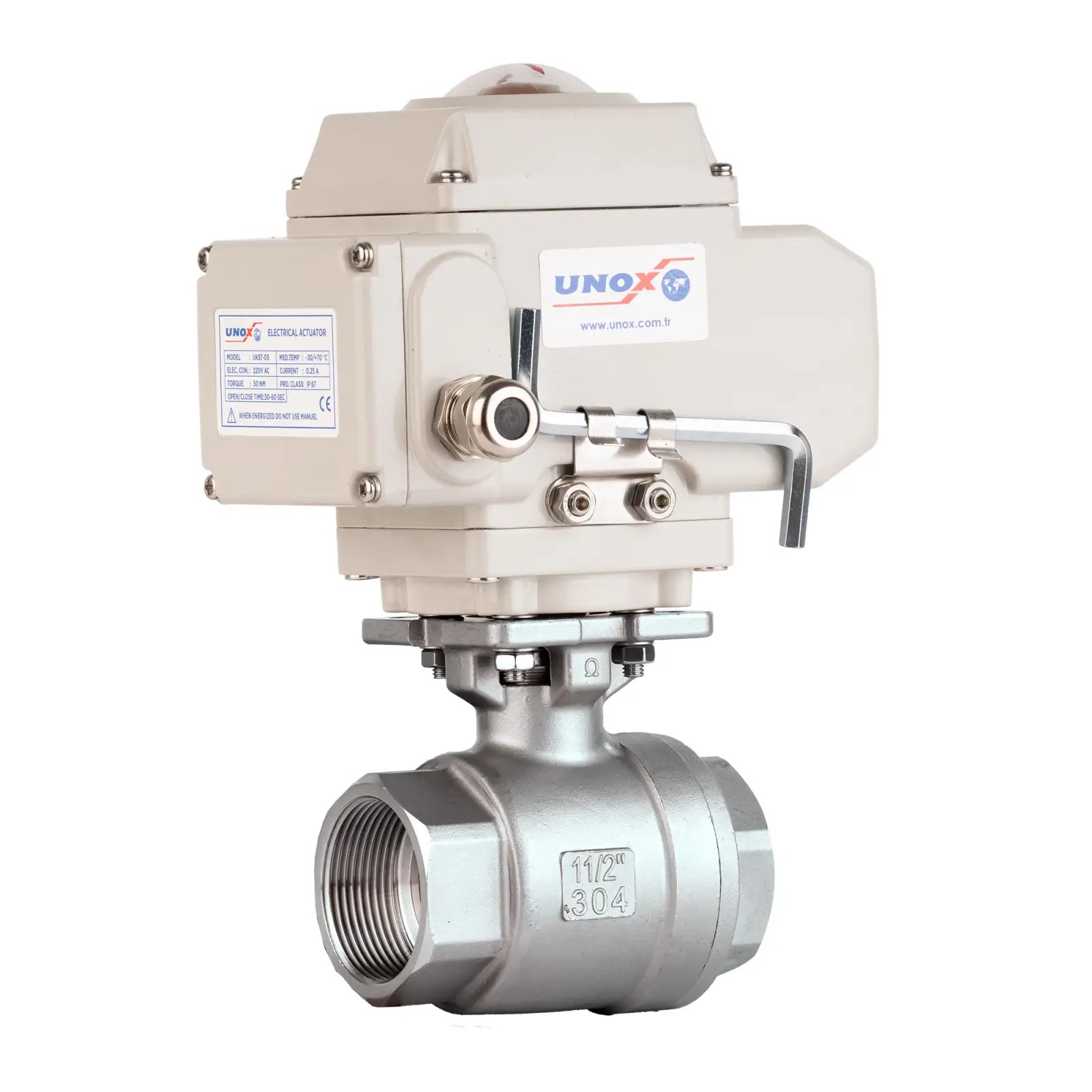 Electric Actuated 2-Piece Threaded Ball Valve