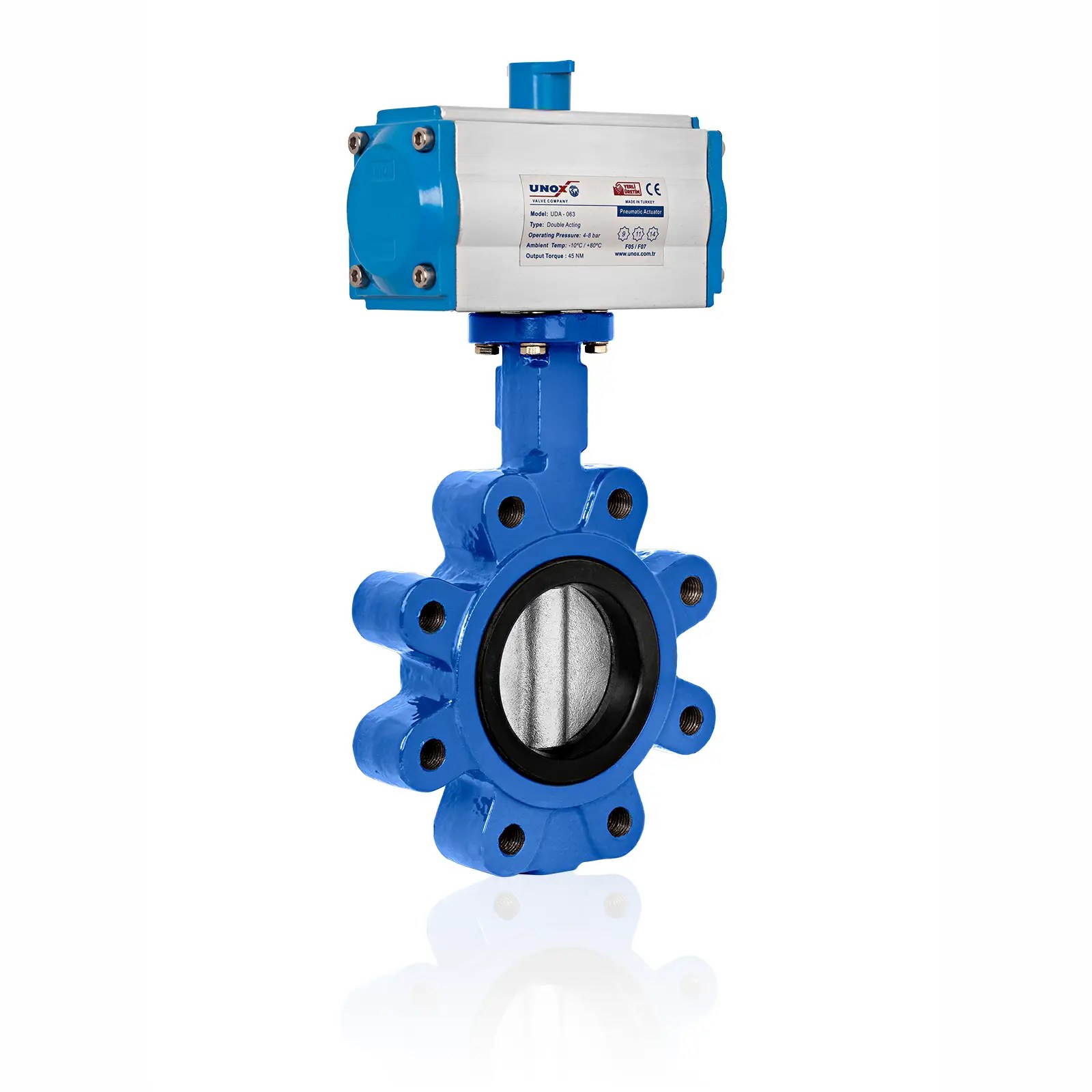 Pneumatic Actuated Lug Type Butterfly Valve