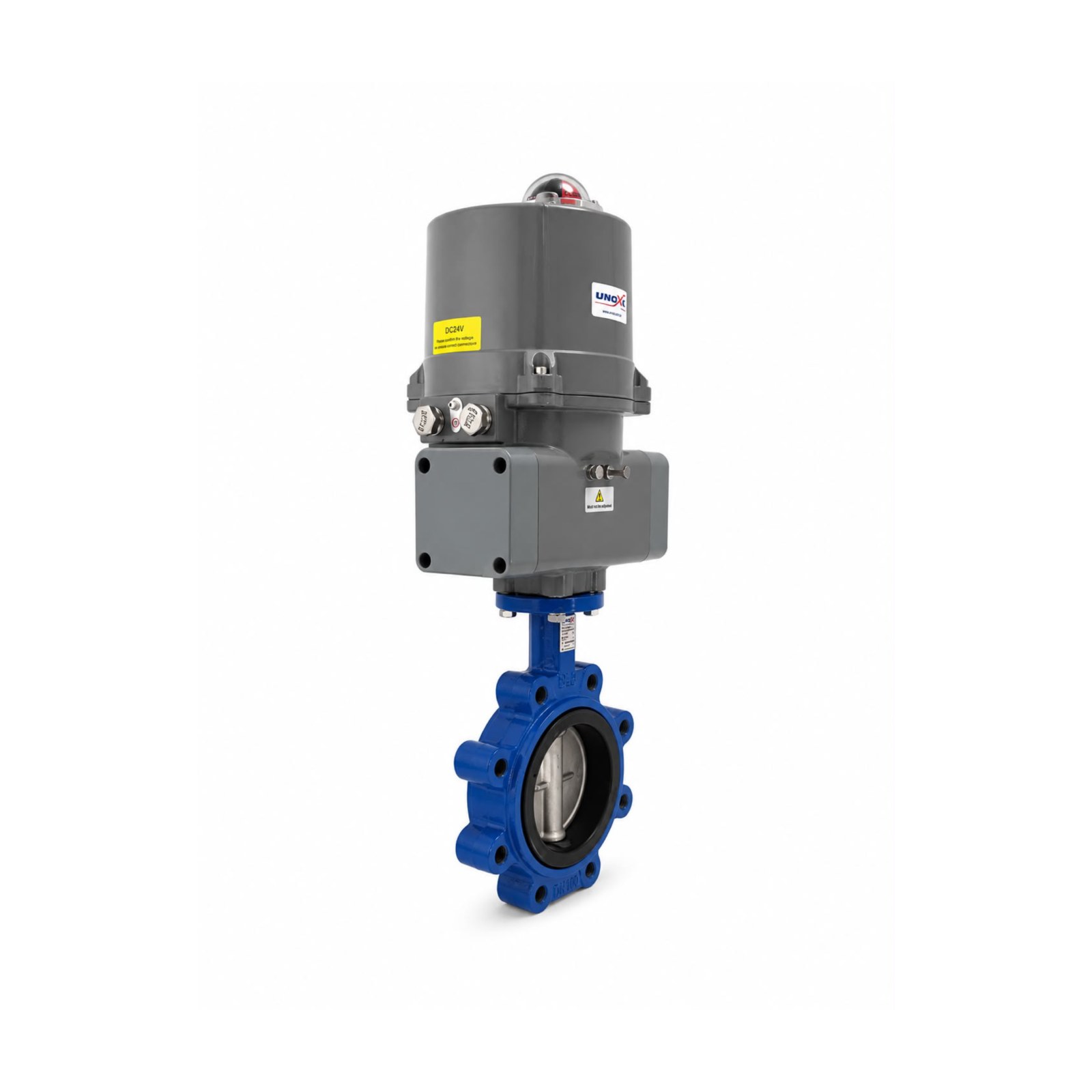Unox Spring-Return Electric Actuated Butterfly Valve