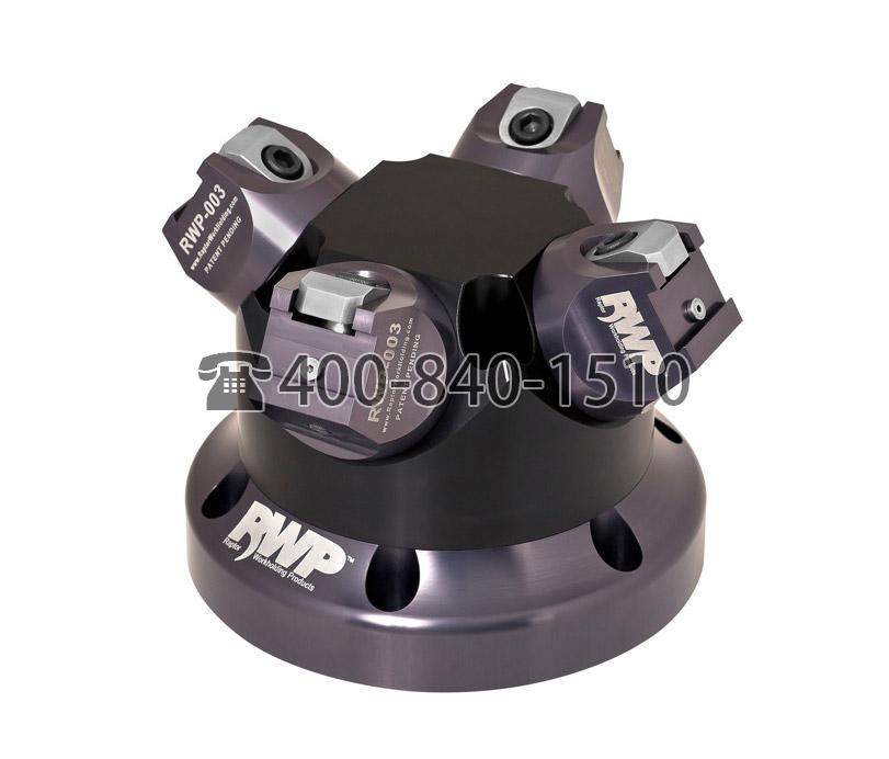 美国Raptor Workholding Products 燕尾夹具，RWP-003-4X，Raptor Nest 4 RWP-003燕尾固定装置 3.8“Dia. BC，端铣刀，铣刀，铣削夹具，铣削夹具，铣削加工，铣削力， 五轴夹具，内涨夹具