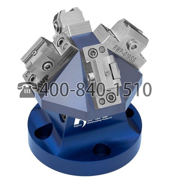 美国Raptor Workholding Products 燕尾夹具，RWP-019-4X45T，45 degree tombstone 4 RWP-019SS燕尾固定装置，带1.5“燕尾底座，端铣刀，铣刀，铣削夹具，铣削夹具，铣削加工，铣削力， 五轴夹具，内涨夹具