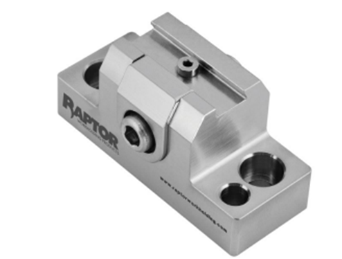 RAPTOR RWP-019SS 不锈钢0.355燕尾夹具 专为小型零件生产和模块化应用而设计。多个RWP-019SS夹具可以并排放置以固定长件。
