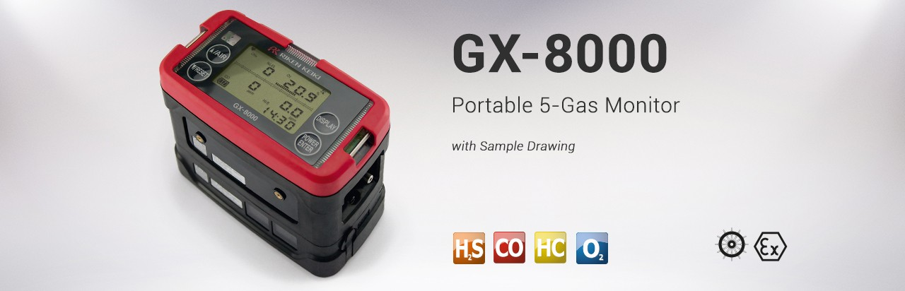 德国 RKI Analytical Instruments GX-8000 Portable 5-Gas Monitor 便携式5种气体监测仪