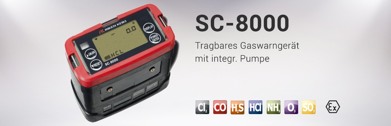 德国 RKI Analytical Instruments SC-8000 Portable Toxic Monitor with Sample Drawing SC-8000 带样品图的便携式毒性监测仪