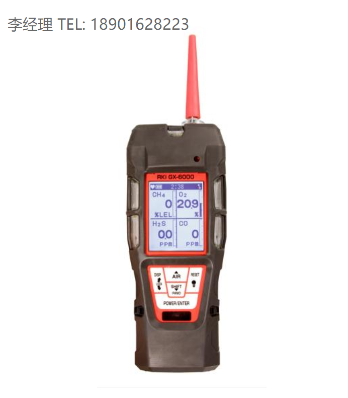 德国 RKI Analytical GX-6000 PORTABLE 6 GAS MONITOR WITH PUMP GX-6000便携式六气体泵式监测仪